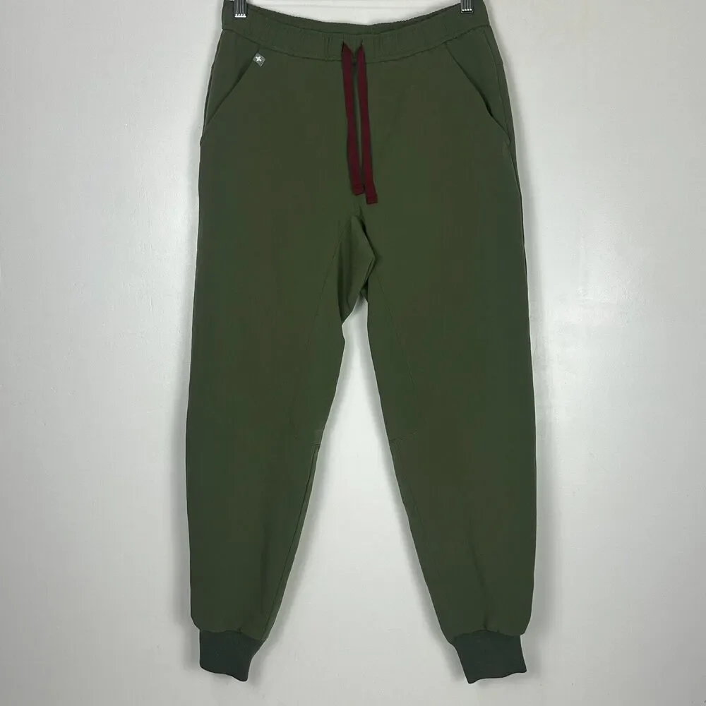 FIGS Men’s Tansen Jogger Limited edition Dark Olive Scrub Pants Size S/S petite
